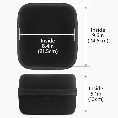 Geekria Shield Case for Large-Sized Over-Ear Headphones, Replacement Protective Hard Shell Travel Carrying Bag with Cable Storage, Compatible with Beyerdynamic DT880Pro, AKG K701 Headsets