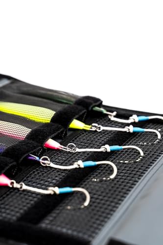 Nomad Design Jig Wallet - Fishing Lure Organizer with Hook Mesh Storage System, 12 individual mesh pockets Waterproof Jig Storage Bag with Optional Insert Sleeve - size: Sleeve