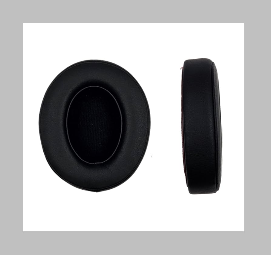 Replacement Ear Pads Cushions, Earpads Cover Compatible with Beats Studio 2 and Studio 3 Over Ear Headphones by Dr.DRE 1 Pair (Black) - color: Black