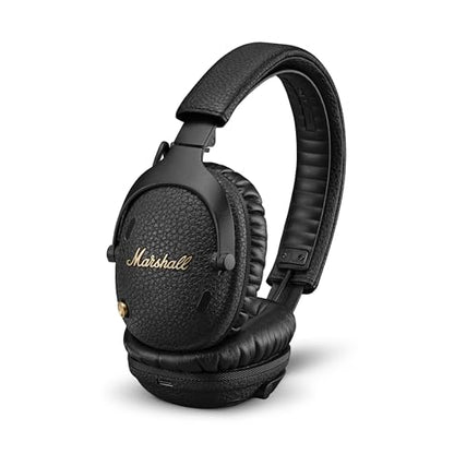 Marshall Monitor III A.N.C. Wireless Over-Ear Bluetooth Headphones - Active Noise Cancellation | 100+ Hr Playtime | Microphone for Calls | Lightweight, Foldable Design for Travel - Black - color: Black