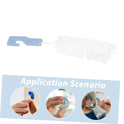 Outanaya 5pcs Hearing Aid Cleaning Brush Bristle Ear Cleaning Brush for Earwax Removal for Adults Headphone Cleaner