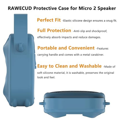 Silicone Cover Case for Bose SoundLink Micro 2 Bluetooth Speaker, Blue - color: Blue Case