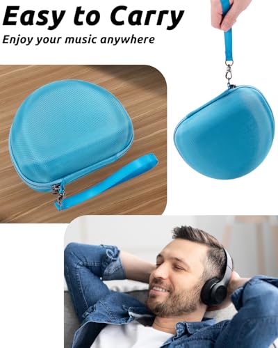 RAIACE Hard Storage Case Compatible with Skullcandy Crusher Over-Ear Headphones, for TOZO HT3 Headphones and More Foldable Headset, Travel Carrying Bag. (Case Only) (Blue) - color: Blue