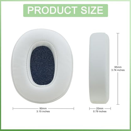 Replacement Earpads for Skullcandy Crusher EVO Headphones,Compatibel Crusher EVO Replacement Ear Pads,Upgraded Ear Covers with Soft Protein Leather,Optimized Noise Isolation Memory Foam (White) - color: White