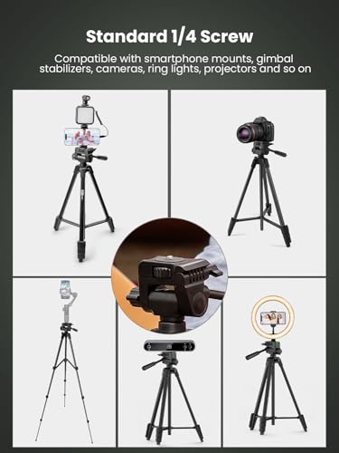 Content Creator Essentials w/Camera Tripod,Light & Mic Vlog K4 | Vlogging Kit for iPhone & Android,w/ Shotgun Microphone,59" Camera Mount Tripod,LED Light,Ball Head Mount for Video Recording - size: VLOGK4(Shotgun Mic)