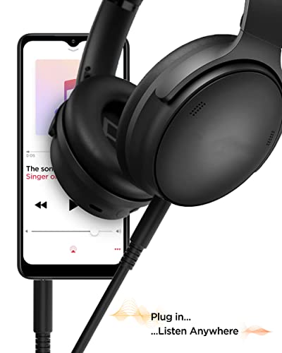 GALVANOX 2.5mm to 3.5mm aux Cable for Bose Headphone Cable Compatible with B0SE QC35 II / QC45 (Black)