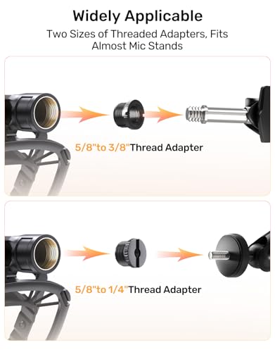 Custom Shock Mounts for Elgato Wave 1/3 Microphone, Aluminum Frame | Custom Built Reinforced Suspension for Max Vibration Isolation, Shock Mount Holder Clip Ideal for Youtubers, Podcasters - size: Wave Shock Mount