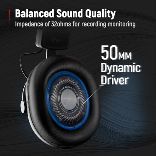 FIFINE K688+H8 Dynamic Podcast Mic Bundle with Studio Monitor Headphones | Dynamic XLR/USB mic,headphone jack,volume control,studio monitor over‑ear headphones,vocal recording,voice‑over,podcast bundl