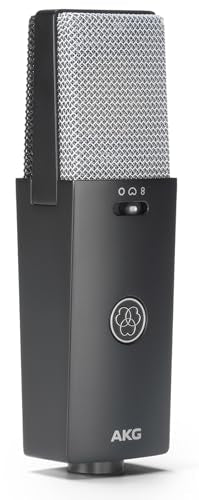 AKG C114 Bundle: Professional Multi-Pattern Large Diaphragm Condenser Recording Microphone, DMS40 40 in Boom Arm Desk Stand with Clamp, 2-Items