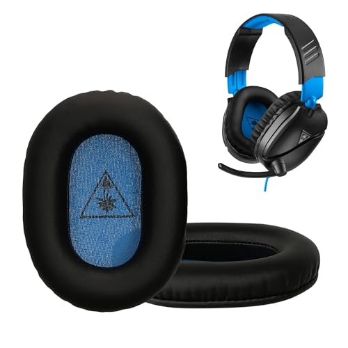kwmobile Ear Pads Compatible with Turtle Beach Recon 70 / Recon 50 / Recon 60P / Stealth 500/600 / 700 Earpads - 2X Replacement for Headphones - Black