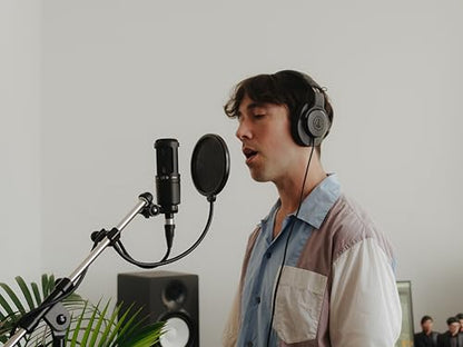 Audio-Technica AT2020 Cardioid Condenser Studio Microphone, Black (Renewed)