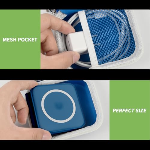 Hard Case for UCOMX/Hicober 3-in-1 Charger, Box Only | Hard shell case for UCOMX, Hicober, Iseyyox, LISEN and RTOPS 3-in-1 charger users, with divider and mesh pocket - color: Blue