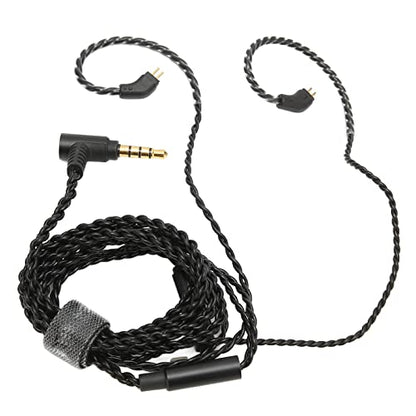 FILFEEL 0.78mm 2 Pin Earbuds Upgrade Cable with HD Mic, 3.5mm Right Angle Plug Replacement Wire for in-Ear Monitors, Enhanced Bass & Clear Calls,