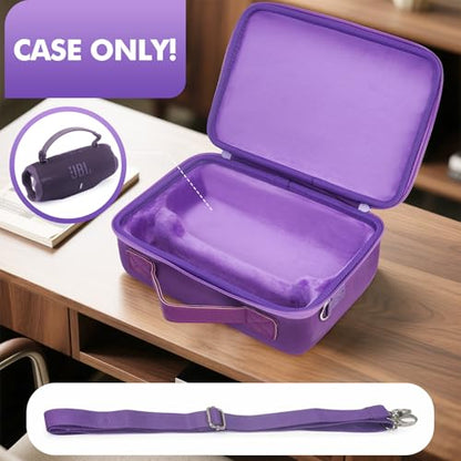 Hard Case for JBL Charge 6/5/4 Bluetooth Speaker – Waterproof Travel Case with Adjustable Shoulder Strap, Durable Protection for On-the-Go Use（Purple） (purple) - color: purple