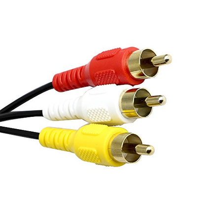 QiCheng&LYS RCA to RCA AV Camcorder Video Cable,3RCA Male to 3RCA Male Plug Stereo Audio Video AUX Cable for Smartphones,MP3, Tablets,Speakers,Home Theater - 3RCA to 3RCA with Shield 3m - size: 3RCA to 3RCA with Shield 3.0m