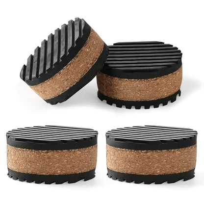 Tuneful Cables Round Rubber Vibration Damping Pads 1.77in Dia 4pk Sound Insulation Shock Absorb Mats - size: round