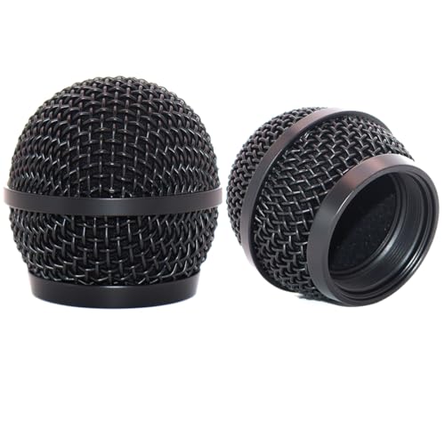 Replacement Ball Head Mesh Microphone Black Grille fits for shure PG48 PG58 PGA48 PGA58 PGX2 BLX288 PG288 PGX24 Microphone - size: Black Grille