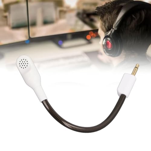 Mic Replacement for BlackShark V2 BlackSharV2 Pro Gaming Headset, 3.5mm Noise Cancelling Game Boom Microphone for BlackShark V2 BlackSharV2 Pro (White) - color: White