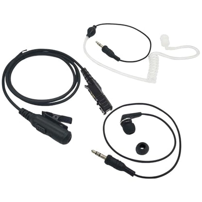Walkie Talkie Earpiece with Mic Ear Piece PTT Microphone Headset for Motorola XPR 3300e 3500e 3500 3300 2-Way Radios (in Ear Earbuds, to 3.5mm Aux Earphone)