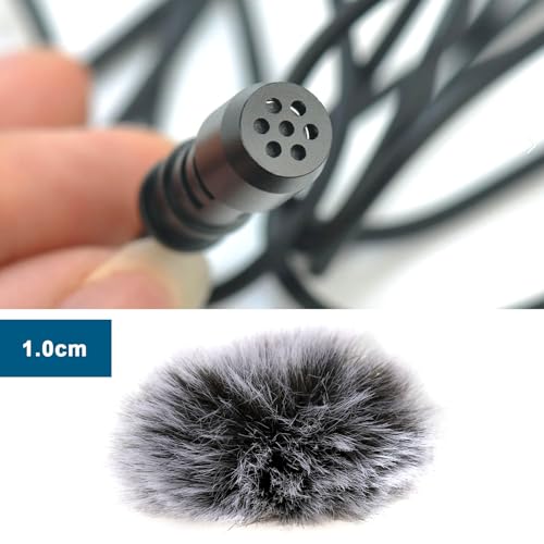 ECSiNG 2pcs Lavalier Microphone Furry Wind Muff Compatible with Diameter of 0.5-1.5cm Clip-on Lavalier Microphones (1.0cm) - size: 0.5-1.5cm