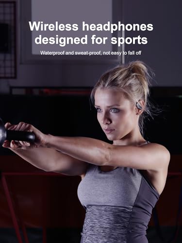 Wireless Earbuds Sport Bluetooth 5.4 Headphones with Earhooks, 48H Playtime, LED Display, Low Latency Game Mode, IPX7 Waterproof Over-Ear Earphones for Running Gym Gaming - color: Pink