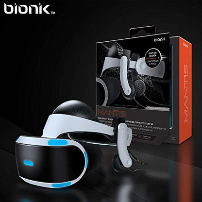Bionik Mantis Attachable VR Headphones: Compatible with PlayStation VR, Adjustable Design, Connects Directly to PSVR, Hi-Fi Sound, Sleek Design, Easy Installation - color: Black