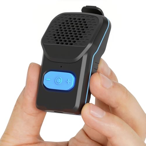 Wearable Bluetooth Speaker, Clip On, 10H Working Time, IPX7 Waterproof | Portable Mini Personal Speaker, Clean Sound, BT 5.3, ENC Built-in Mic, Hands-Free Music/Calls for Outdoor Work