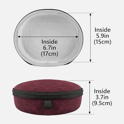 Geekria Shield Headphones Case for Foldable Headphones, Replacement Hard Shell Travel Carrying Bag with Cable Storage, Compatible with JBL Tour One M3, Beats Studio Pro and More(Deep Red) - color: Deep Red