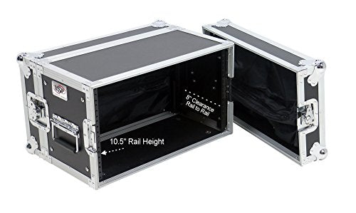 OSP Cases | ATA Road Case | 6-Space Effects Rack | 10" Deep | RC6U-10 - size: 6 Space, 10"