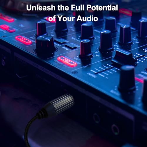 J&D 1/4" Female to XLR Male Stereo Audio Cable, Balanced Quarter Inch TS/TRS to XLR 3 Pin Interconnect Cable, Nylon Braided, 1 ft, Red - size: 1 ft