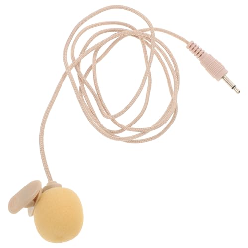 Toddmomy Mini Lavalier Microphone Condenser Clip-on Mic with 3.5mm Plug, Portable Skin Tone Compact Lapel Microphone System for Video Recording, Interview, and Laptop Use