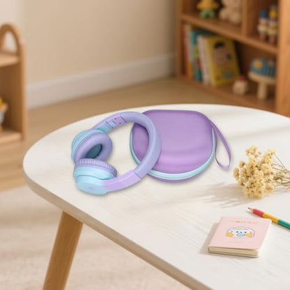 Kids Headphone Case for iClever/Candy Bila, Purple Mint(Case Only) | for Acer/iClever BTH12 HS19 BTH22 BTH20 BTH18 BTH26/JBL Junior 320/MIDOLA/JoySpark/EarFun/ADOOPE/IMYB/JLab Kids Headphone - color: Purple-Mint Green
