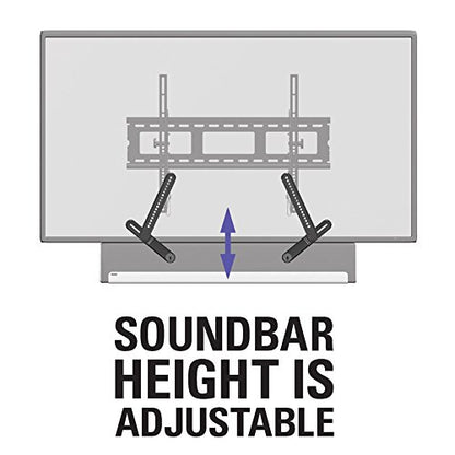 Sanus Soundbar Mount for Most Soundbars up to 15 lbs - Features Simple Install and Tool-Free Adjustments - Compatible with Most TVs and Mounts - SOA-SBM1