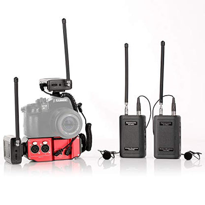 Saramonic SR-WM4C Wireless Lavalier Microphone System for Canon 6D 600D 5D2 5D3 Nikon D800 Sony DV DSLR Camcorders