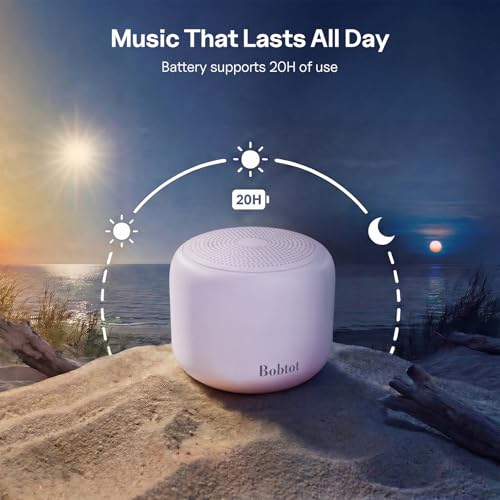 Bobtot Portable Bluetooth Speakers with Strap Mini Speaker, Pruple - color: Purple