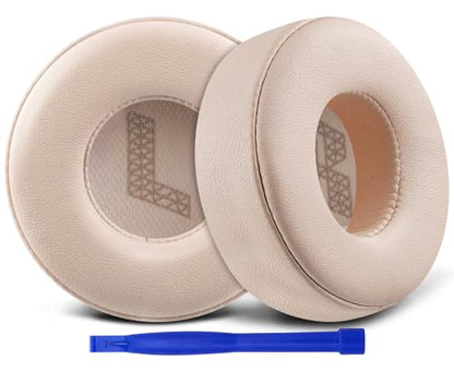 SOULWIT Replacement Earpads for JBL Live 670NC On-Ear Headphones(Do Not Fit Tune 670NC), Ear Pads Cushions with Soft Protein Leather and High-Density Noise Isolation Foam - Sandstone - color: Sandstone