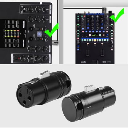 QIANRENON Compact XLR Microphone Connector Solder Socket 3Pin XLR Female Solder Audio Adapter Adjustable 90° Right Angle XLR Plug, for DIY Thin XLR Cable Connection, Included 0.9mm Spanner - style: Female