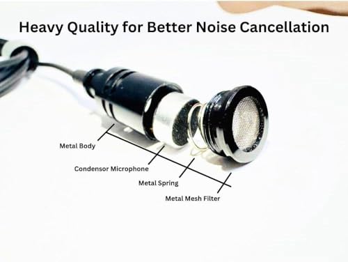 Noise Canceling Elastic Short Wire Microphone for Motovloggers Compatible with Gopro Hero 7/8/9/10/11/12 Mediamod/Mic Adapter and All Action Camera