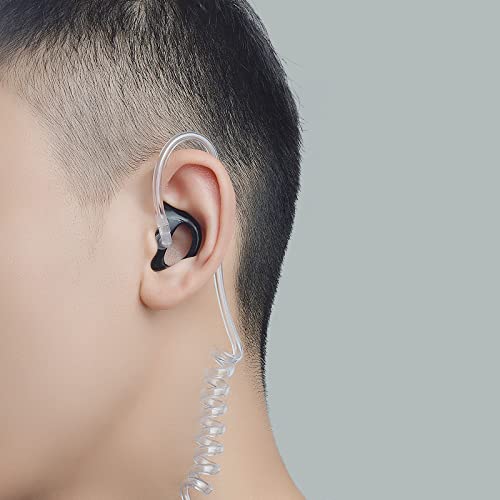 5 Pack Medium Size Earmold for Left Ear, Replacement Ear Mold Earplug Ear Insert for Motorola Kenwood Two Way Radio Surveillance Earpiece Headset Acoustic Coil Tube Audio Kits - style: Earmold for Left Ear