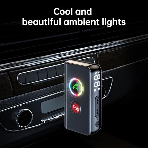 Bluetooth 5.4 Transmitter and Receiver 2 in 1 - Wireless Audio Adapter with 3.5 mm AUX Connector for in-car use - Low-Latency Dual-Mode, hi-fi Stereo, Plug and Play