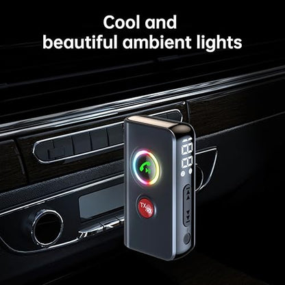Bluetooth 5.4 Transmitter and Receiver 2 in 1 - Wireless Audio Adapter with 3.5 mm AUX Connector for in-car use - Low-Latency Dual-Mode, hi-fi Stereo, Plug and Play