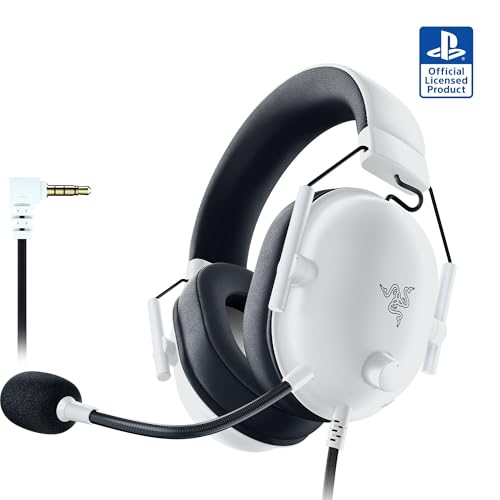 Razer BlackShark V2 X Wired PlayStation Gaming Headset, White - color: White, size: 3.5 mm (Pack of 1), style: PlayStation
