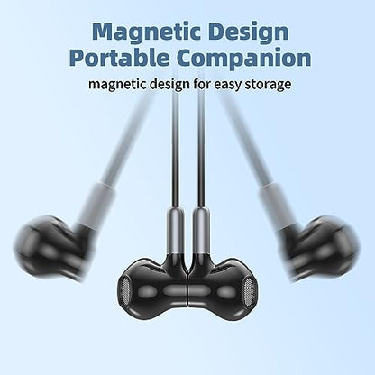 BENEWY Wired Earbuds 3.5mm Magnetic Earphones with Microphone Headphones | Noise lsolating, Clear Stereo, Ergonomic Design for iPhone, iPad,Smartphone, MP3 Players, Laptops and Other Audio Devices - color: Black