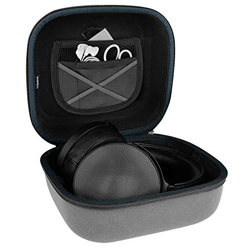 Geekria Shield Headphones Case for Large-Sized Over-Ear Headphones, Replacement Hard Shell Travel Carrying Bag, Compatible with Sennheiser HD 800 S, Sony MDR-Z1R (Microfiber Grey) - color: Microfiber Grey