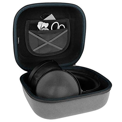 Geekria Shield Headphones Case for Large-Sized Over-Ear Headphones, Replacement Hard Shell Travel Carrying Bag, Compatible with Sennheiser HD 800 S, Sony MDR-Z1R (Microfiber Grey) - color: Microfiber Grey