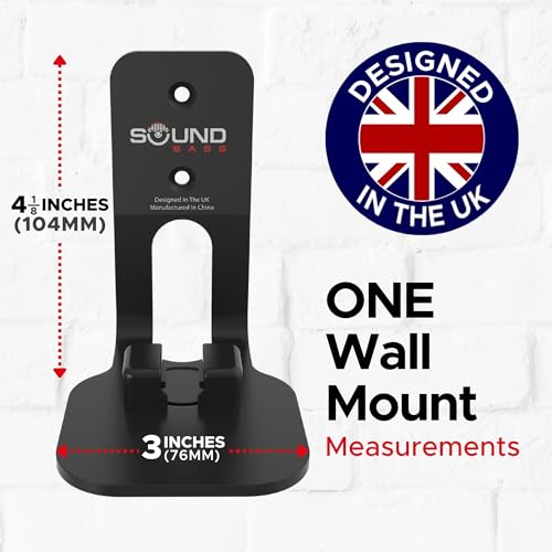 Sound Bass ONE, GEN 2, ONE SL & Play:1 Wall Mount Bracket, Black, Single - color: Black