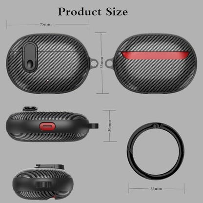 Beats Studio Buds/Studio Buds Plus Case Cover 2021/2023 Men Lock Clip with Clean Kit, GARTOO Protective Case and Cleaning Pen Compatible with Beat Studio Bud Plus for Women Girls Kids Black - color: Black