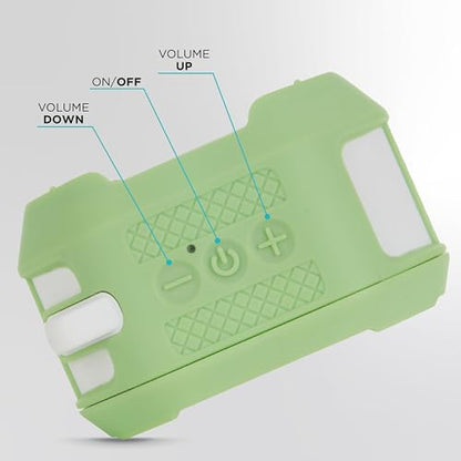 Altec Lansing HYDRATREK Magnetic Bluetooth Speaker, Waterproof IP67, Portable Speaker, True Wireless Pairing, USB-C Quick Charge, 3.7V 400mAh Battery, Voice Assistant, Perfect for Any Adventure - color: Sport Green/White