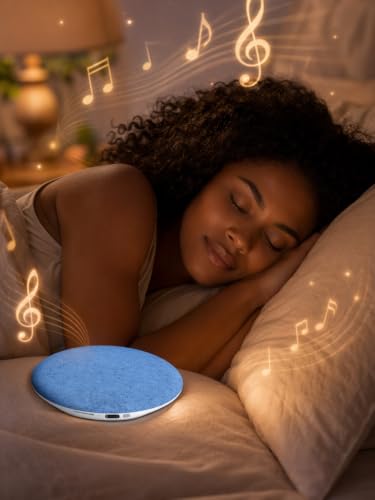 Pillow Speaker for Sleeping with Built-in White Noise, Bluetooth 5.4 Sleep Aid for Side Sleepers, Auto-Off Timer, 48H Battery, USB-C Bedside Sleep Speaker