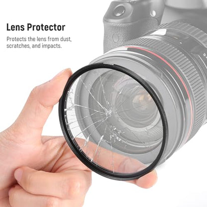 NEEWER 55mm MC UV Protection Filter with Lens Cap, Multi Resistant Nano Coatings/HD Optical Glass/Water Repellent/Scratch Resistant/Aluminum Alloy Ultra Slim Frame/Ultraviolet Filter - size: 55mm, style: UV w/Lens Cap